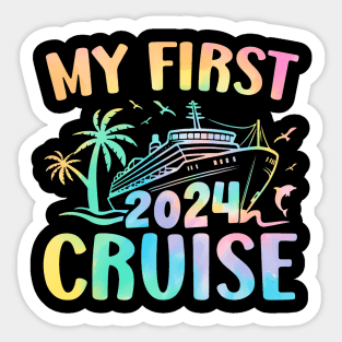 My First Cruise 2024 Vacation Matching Family Cruise Ship Sticker